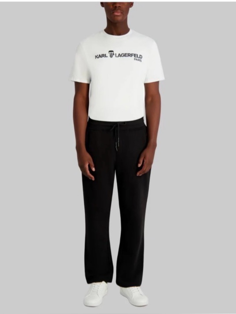 Karl Lagerfeld Fleece Lined Straight Leg Sweatpants